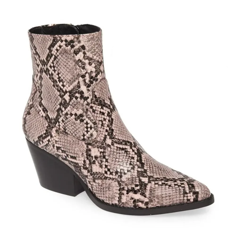 Jeffrey Campbell Kelam Western Bootie Pink Snake - Picture 6 of 10